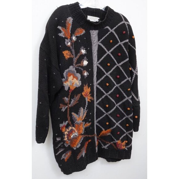 Vintage Jennifer Reed Too Hand Knitted Wool Sweater Plus Size 2X - Picture 3 of 8